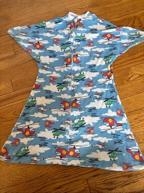 Blue Airplane Print Zip-Front Kids Sleep Sack
